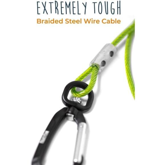 Dog Leash - Anti Biting Pets Leashes - Chew Proof Metal Cable -  Ideal for Large - Picture 5 of 7